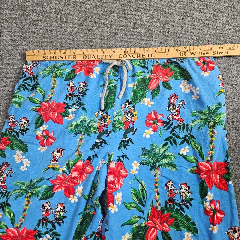 Disney x Tommy Bahama Lounge Pants L Blue Tropical Mickey Holiday Cozy Jogger - Picture 5 of 7